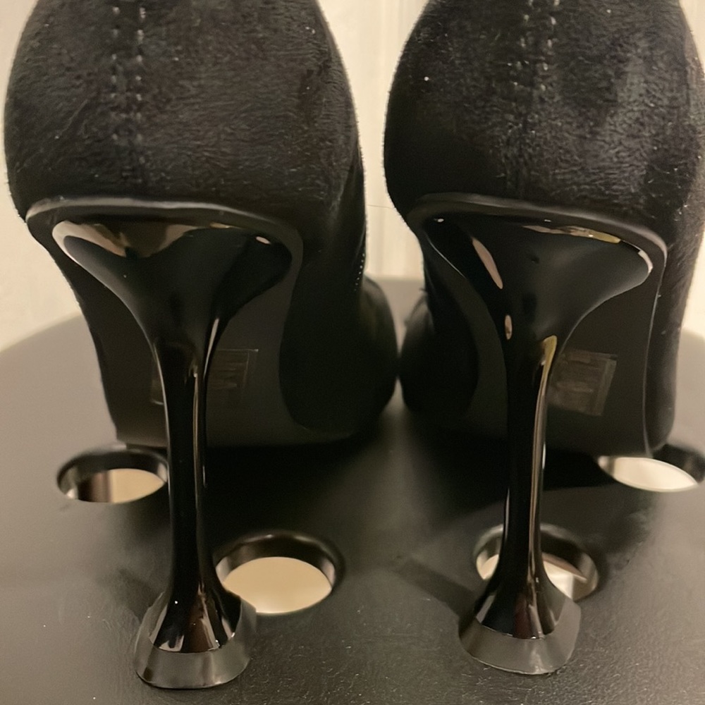 Thigh high Boots Triangle/Pyramid Heel Size 8.5 - Picture 3 of 7
